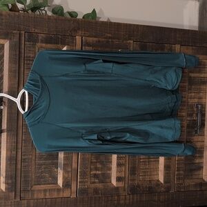Lululemon teal light hooded long sleeve